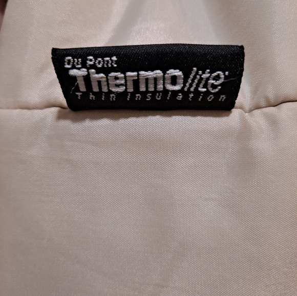 Monica Gray Vintage 1980s Shimmery Gold Puffer Coat Size XL - Picture 6 of 9